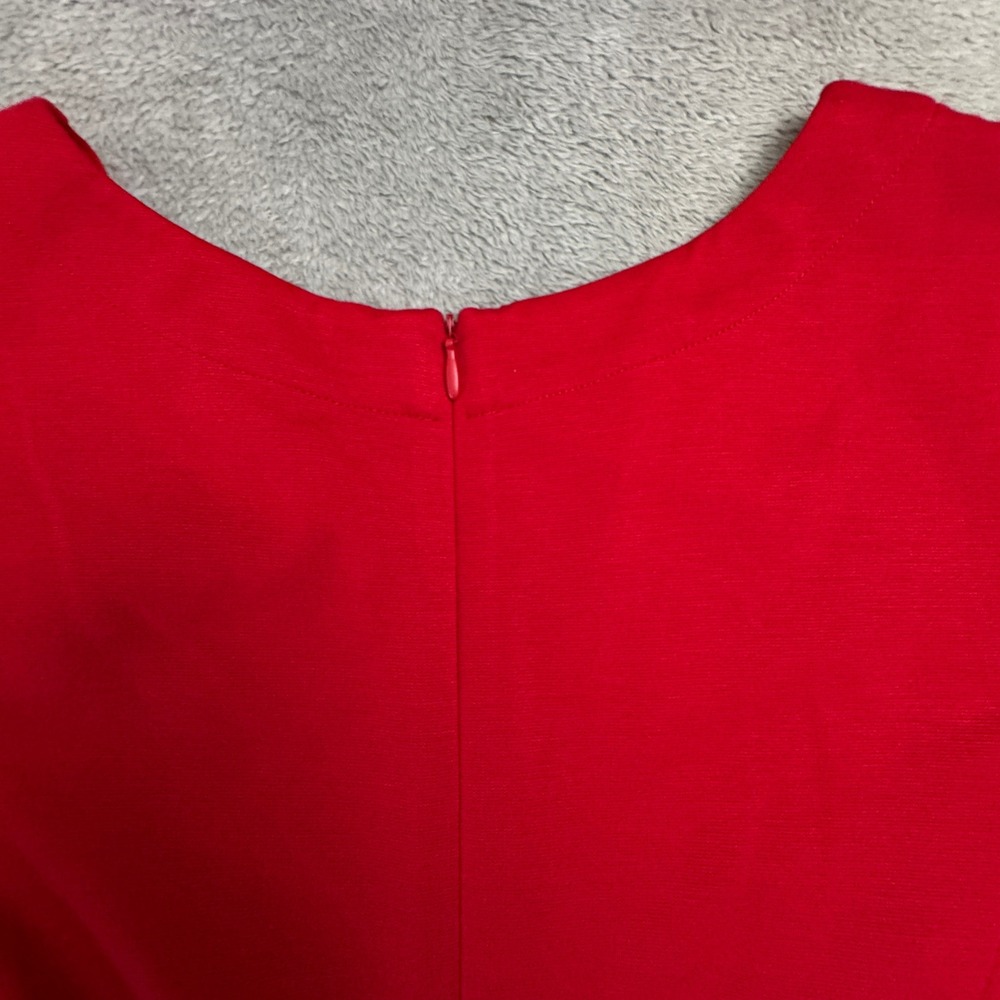 Soft Surroundings Dress Women's Size‎ 8 Red Short Sleeve Rear Zip - Picture 13 of 13